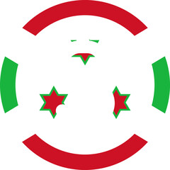 Burundi Flag On ticket