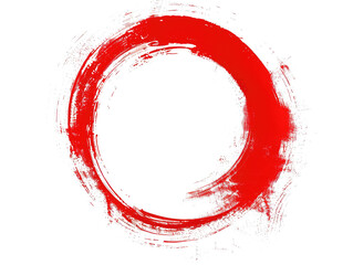 red circle ring shape dirty grunge isolated on white or transparent png