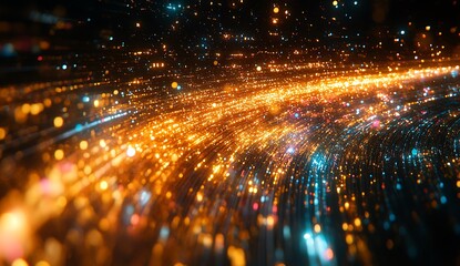 Fototapeta premium City Lights Glowing in the Dark 