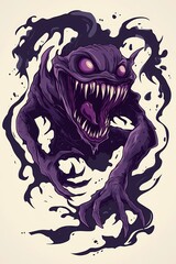 Ghastly Grim: A Dark Fantasy Creature Illustration