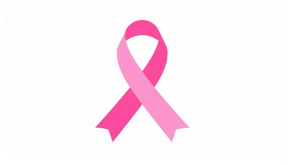 Pink Ribbon Symbol of Breast Cancer Awareness. Advocacy for Women's Health, Research, and Support. Uniting Communities for Hope, Strength, and Early Detection Initiatives