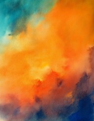 Burnt Orange and Blue: Space-Inspired Background Art