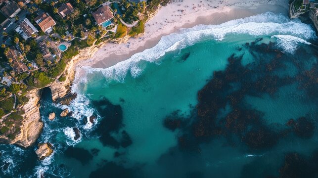 La Jolla California Aerial View: Stunning Sea, Beach, and City Panorama