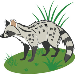Vector Illustration of a  Civet 