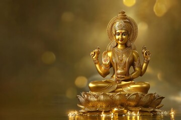 Lakshmi Statue: Ancient Sculpture of Goddess Lakshmi in Golden Temple