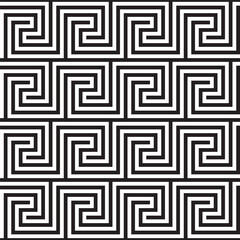 Vector geometric ornament in ethnic style. Abstract seamless pattern with EPS 10. Black and white background texture. Repeat geo design