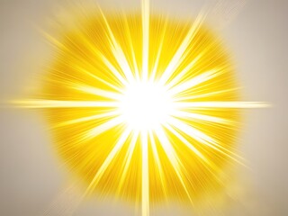 Abstract Bright Yellow Light Burst Radiating from a Center Point