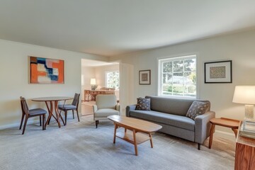 Fototapeta premium Modern Living Room Interior Design With Comfortable Sofa