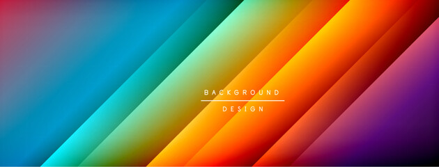 Colorful gradient with lines made of shadow and light. Creative background