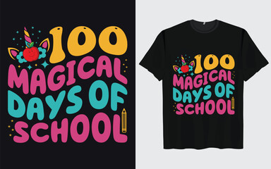Happy 100 days of school T-shirt design