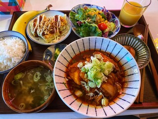 Korean breakfast in Prague, Czech Republic