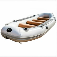 Fototapeta premium Inflatable boat under the white background Inflatable boat under the white background