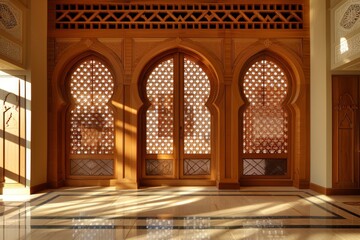 Obraz premium Traditional Islamic Interior Design with Intricate Patterns