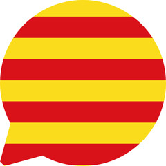 Chat Icon on Catalonia Flag