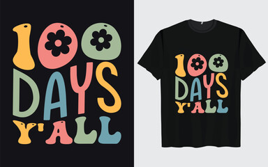 Happy 100 days of school T-shirt design