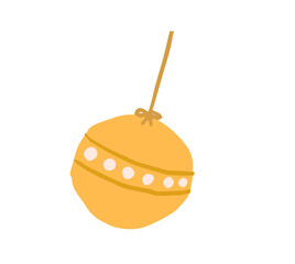 christmas orange hanging lights lamp ornament decoration watercolor illustration png transparent