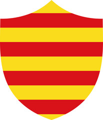 Shield Icon of Catalonia Flag