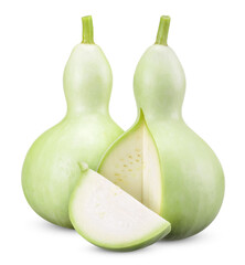 Calabash isolated on white clipping path