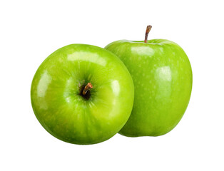 Green apple isolated on white clipping path