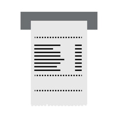 Payment check. Buying financial invoice. Vector simple color flat illustration.