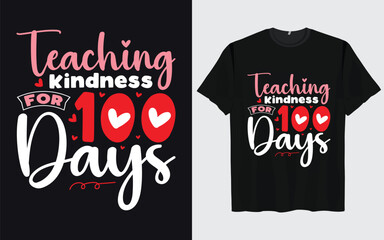Happy 100 days of school T-shirt design