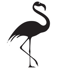 Obraz premium Flamingo silhouette vector.