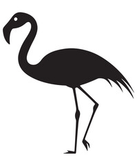 Fototapeta premium Flamingo silhouette vector.