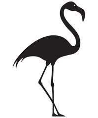 Obraz premium Flamingo silhouette vector.