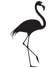 Fototapeta premium Flamingo silhouette vector.