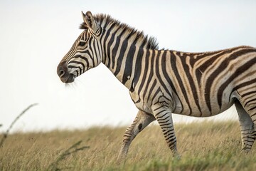 Naklejka premium A zebra-like striped pattern in muted tones, natural fibers, zebra stripe, moody atmosphere, geometric pattern
