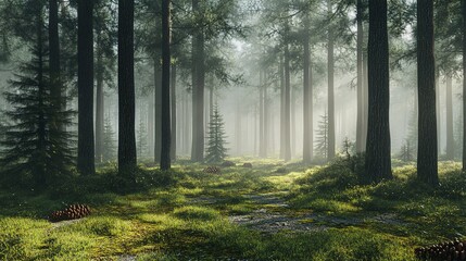 Obraz premium Forest of calm and relaxation