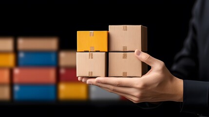 A customs officer inspecting cargo at a busy port on International Customs Day
