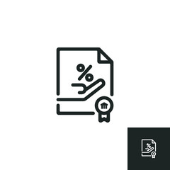 Bond yield icon isolated on white background. Vector illustrations are made with vector-based software, not AI generated results.