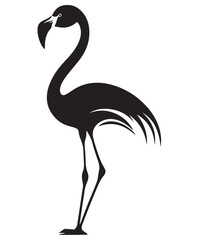 Obraz premium Flamingo silhouette vector.