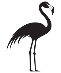 Obraz premium Flamingo silhouette vector.