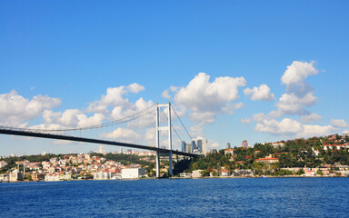 Bosporus Bridge (15 July Martyrs Bridge) in Istanbul, Turkey