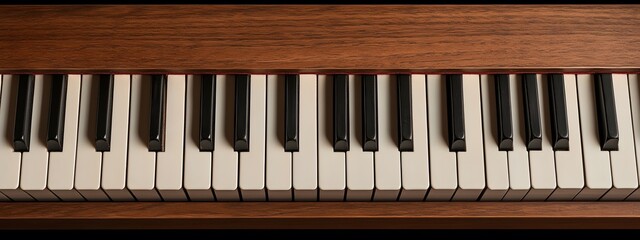 A close-up of the keys on an upright piano, focusing only on one or two notes in white and black...