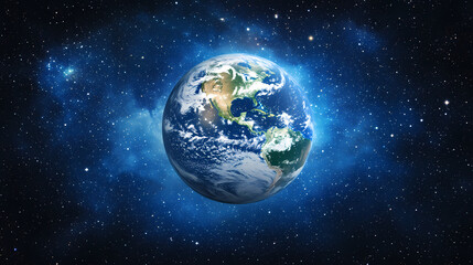 Obraz premium Blue Earth in Space