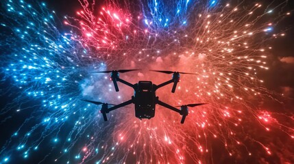 Drone Light Show: Mesmerizing Aerial Choreography in Synchronized Night Sky Patterns - Technology and Creativity Symphony to Captivate Audience.