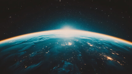 Obraz premium Blue Earth in Space