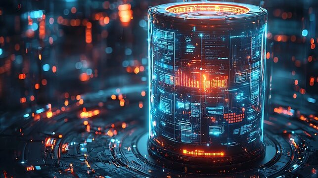 Glowing Digital Trophy Case Displaying Business Incentive Program Achievements