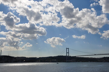 Bosporus Bridge (15 July Martyrs Bridge) in Istanbul, Turkey