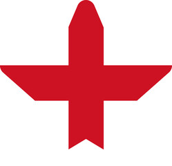 England Flag In Star Shape
