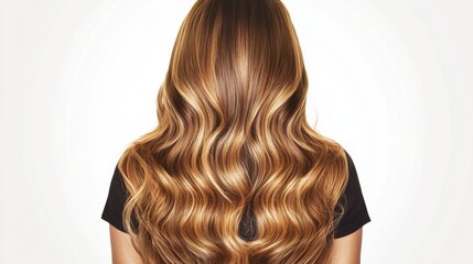 Obraz premium Transformation of Woman's Hair Before and After Treatment in a White Background Shot