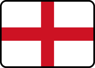 Obraz premium England Flag Rounded Rectangle Icon