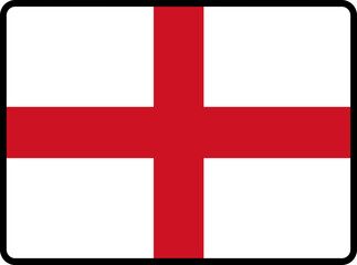 Obraz premium England Flag Smooth rectangle icon
