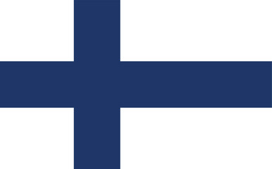 Naklejka premium Finland flag design featuring a blue cross on a white field, symbolizing peace and prosperity in Nordic culture. Vector image. Soami flag. 