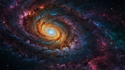Colorful galaxy vortex.