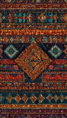 Colorful geometric ethnic pattern for fabric.