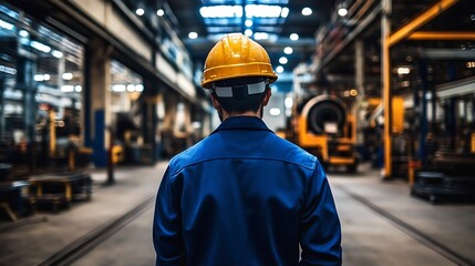 The role of engineering in a factory setting captured from a rear angle.